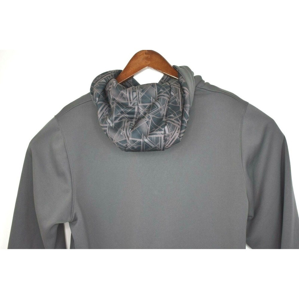 UNDER ARMOUR‎ Mens Large Gray Loose Hoodie Pullover Drawstring Big Logo Pockets